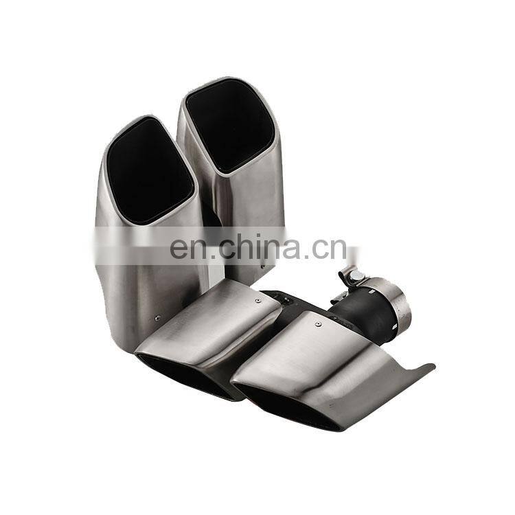 Hot sale high performance exhaust muffler tip for porsche exhaust 14-16 Macan Square Mirror Polish