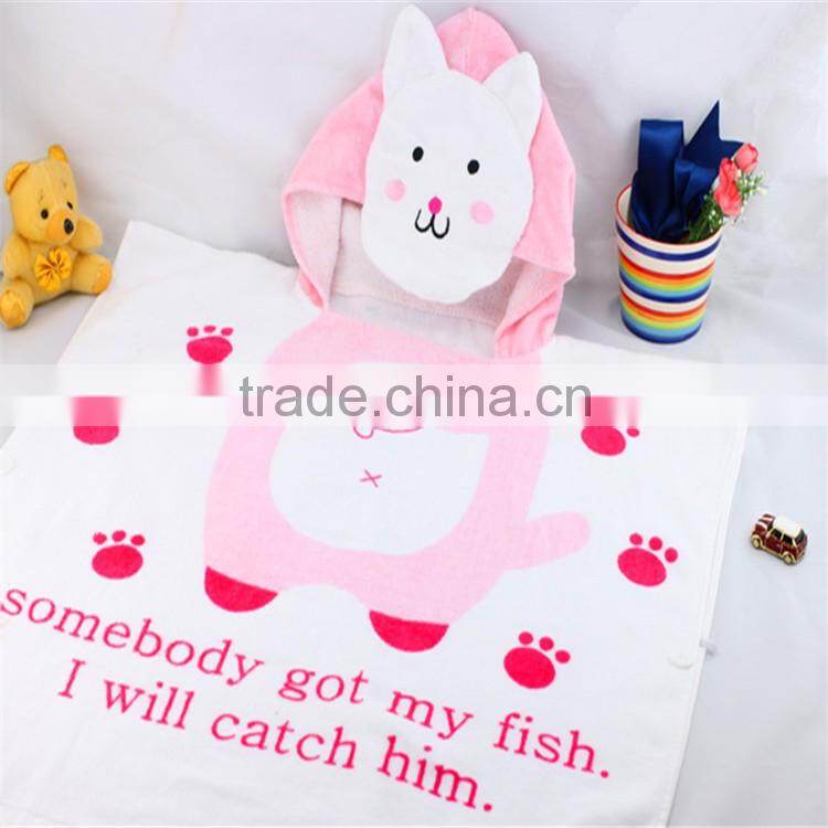 100% Cotton Hooded Baby Bathrobe, Baby Hooded Bath Towel