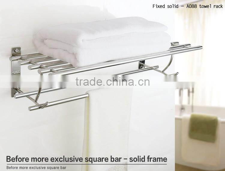 Wesda stainless steel and alloy bathroom towel shelf & clothes shelf A088
