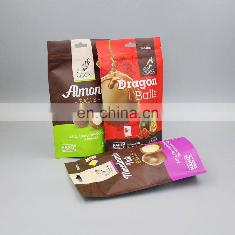 zip lock chocolate packing bags / stand up pouch for chocolate