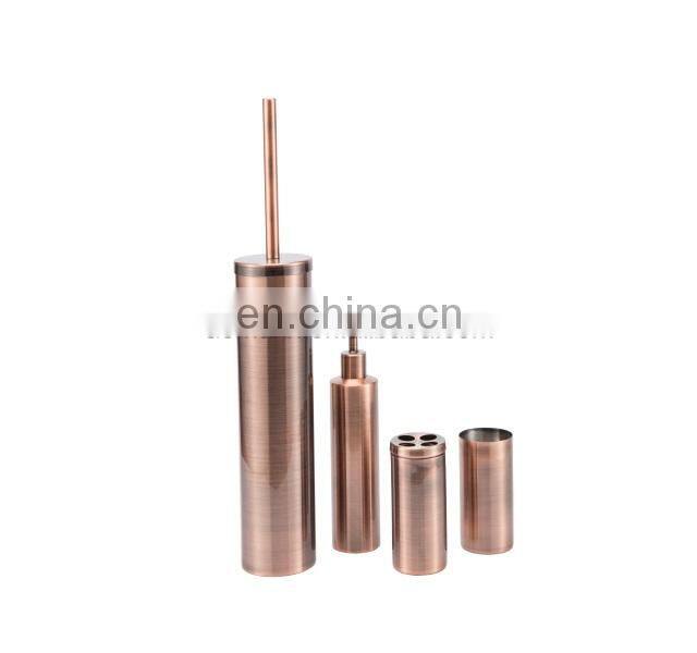 4-Piece Antique bronze Bathroom Set,Includes Lotion Dispenser, Toilet brush holder, Tumbler