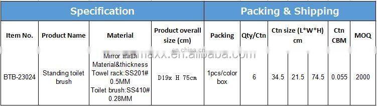 Stainless Steel Free Standing Toilet Paper Holder