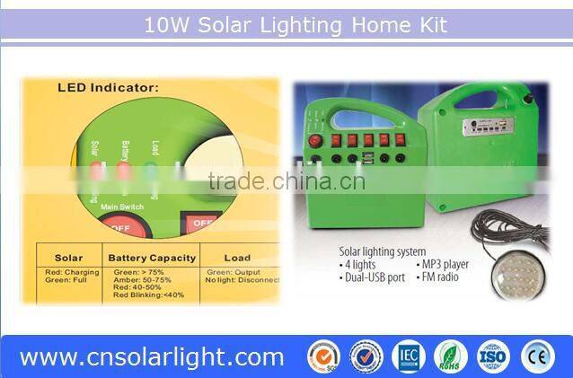 lithium battery USB Function solar panel pole mounting system