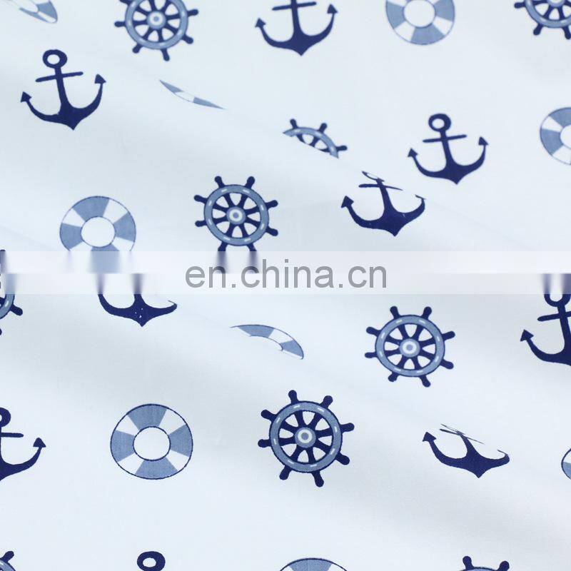 Navy cartoon sailing fabric kindergarten baby wrapped in sleeping bag child quilt cover sheet cotton fabric