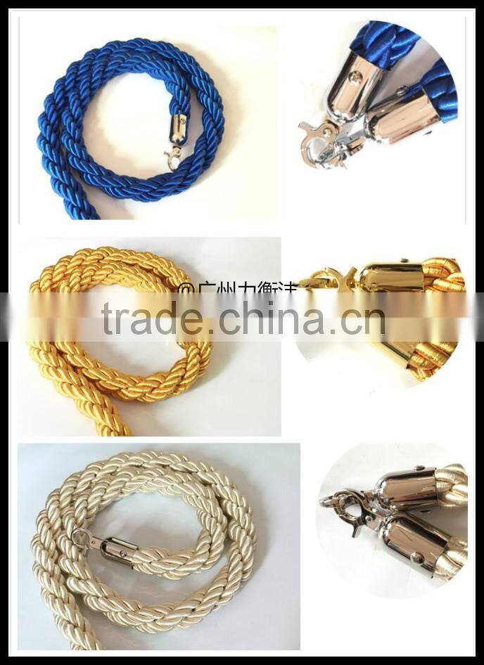 Hangging Rope with golden hook For Barriers