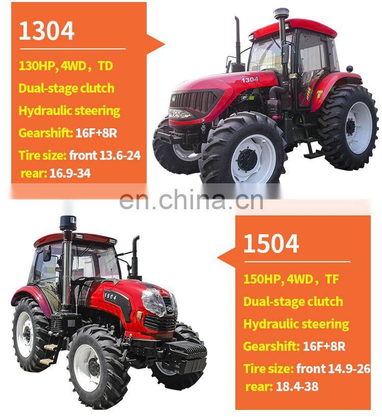 Cheap price new 180HP Farming tractor with front end loader and backhoe for sale