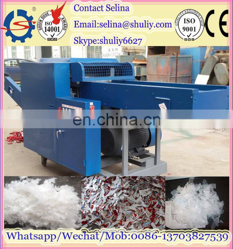 textile cutting machine/used rag cutter machine/waste cloth recycling machine