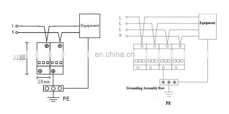 Type 2 DK-20 2P 25kA lightning surge protection power surge arrester 220v/385v surge protection device