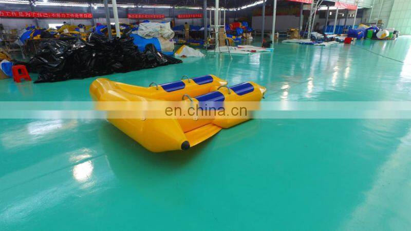 Inflatable Fly Fishing Boat with Three Tubes Inflatable Banana Boat Water Play Equipment