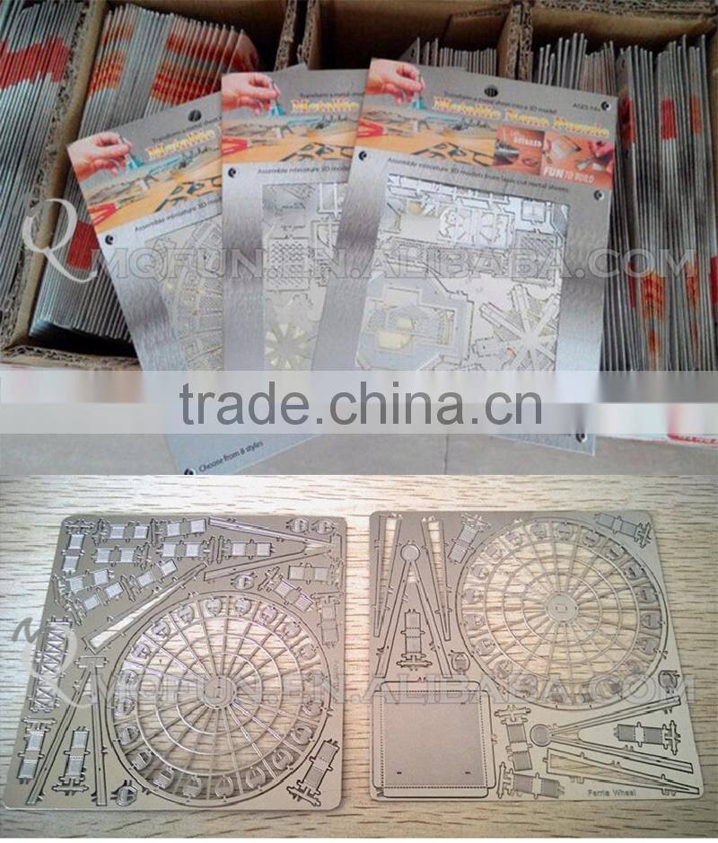 PIECE FUN 3D Metal Puzzle led base blue light flash tool Adult kids model educational toys gift NO.PF 1004