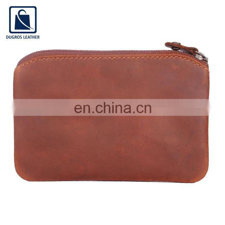 2022 New Collection of Fashion Style Buff Antique Fittings Zipper Closure Type Genuine Leather Unisex Key Case at Low Price