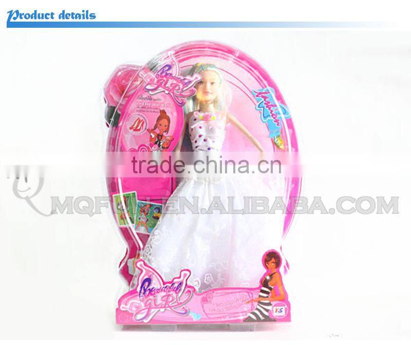 Mini Qute 36 cm kawaii beautiful American Latex kid fashion Plastic doll model educational toy with accessories NO.YS2012-1C