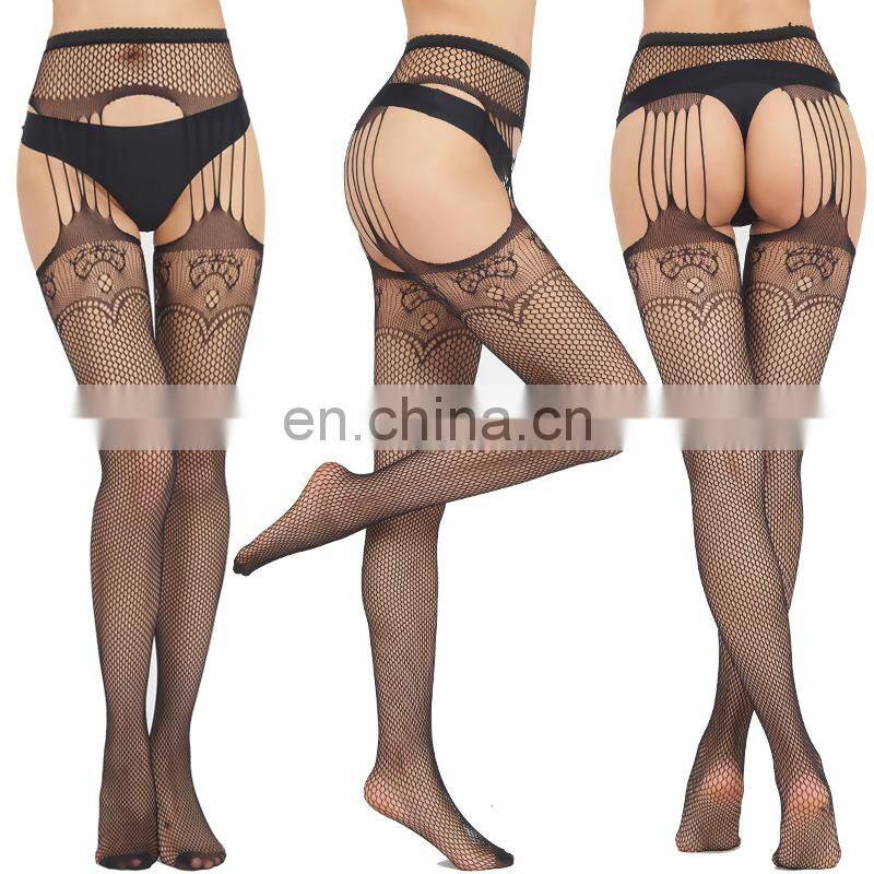 2022 Mature Women Foot Black Lace High Tight Interior Nylon Silk Stocking Foot Sexy Stockings