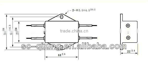 AC power noise filter QXLB2123-2 stage (3A,10A)