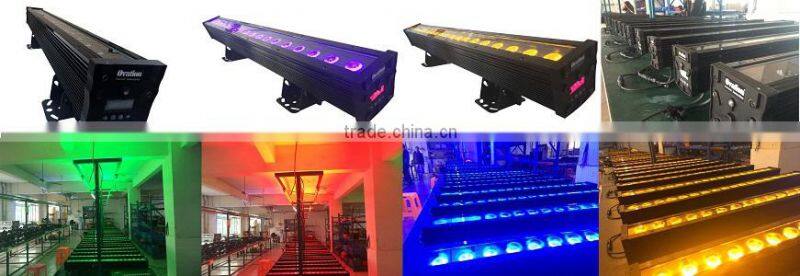 Led waterproof IP65 wash bar 18*12W die-cast aluminium housing RGBWA+UV 6in1 Leds linear dimming DMX512 LCD screen display