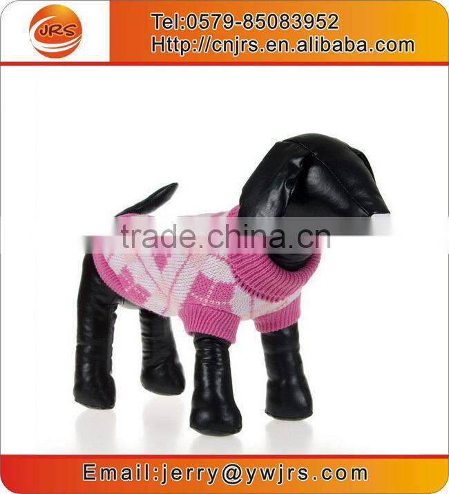 knitted heart logo ribbed turtleneck pet dog sweater