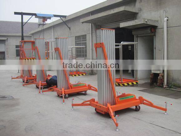 single mast aluminum lift platform/electric manlift/telescopic man lift/window cleanling lift