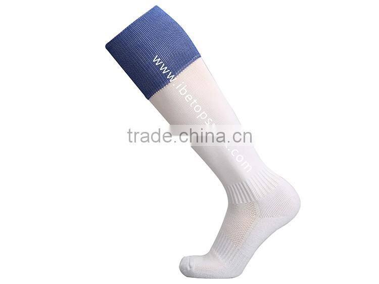 Professional quality men custom sport knitted coccer socks
