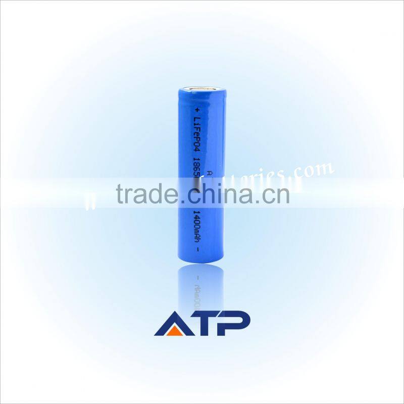 rechargeable 3.2v 1400mah 18650 lifepo4 battery pack with PCM/BMS