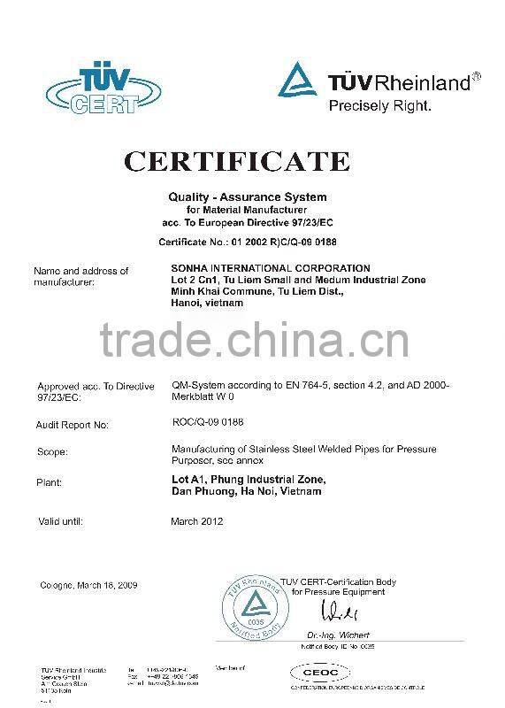 Polished stainless steel welded pipe - A554 mirror surface