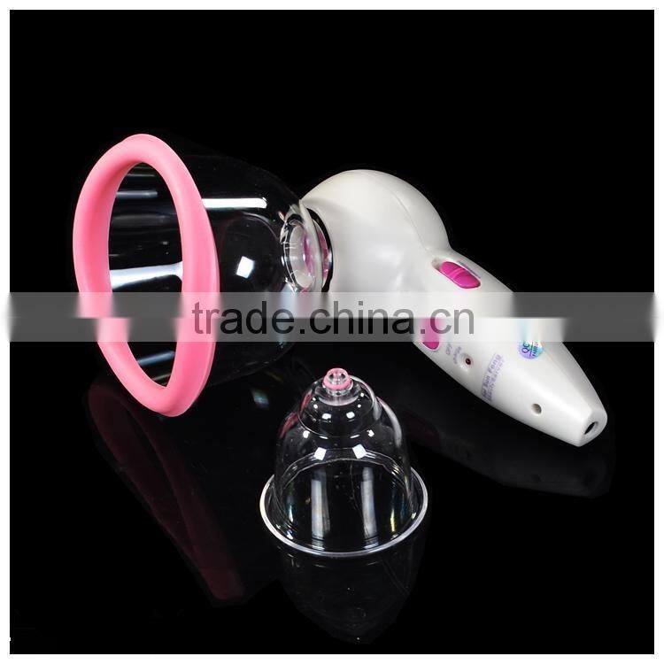 Mini handheld cupping suction breast enlargement vibrating massager bra