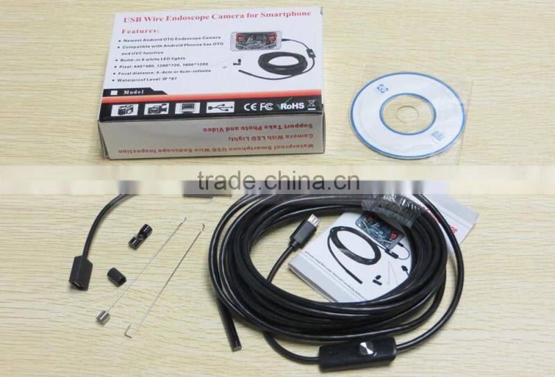 F/NO 2.8 300k Pixels COMS Camera Micro USB OTG Android Endoscope USB Camera