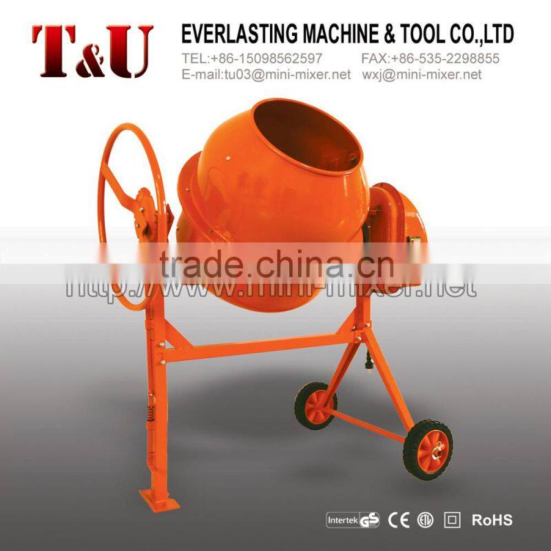 gasoline 160L small portable moving concrete mixer