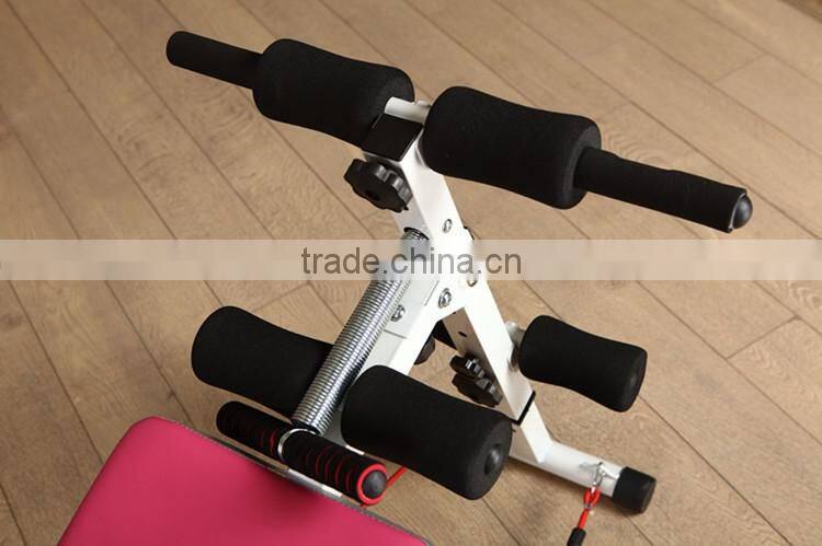 Colorful Sit up bench with dummbell and rope