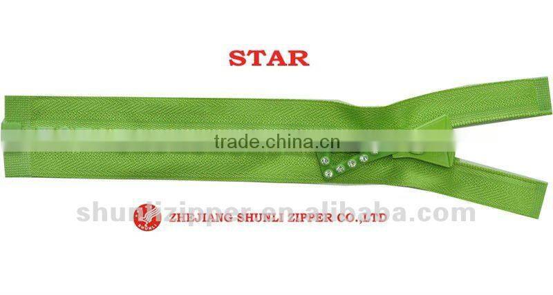 no.3 rhinestone zipper long chain