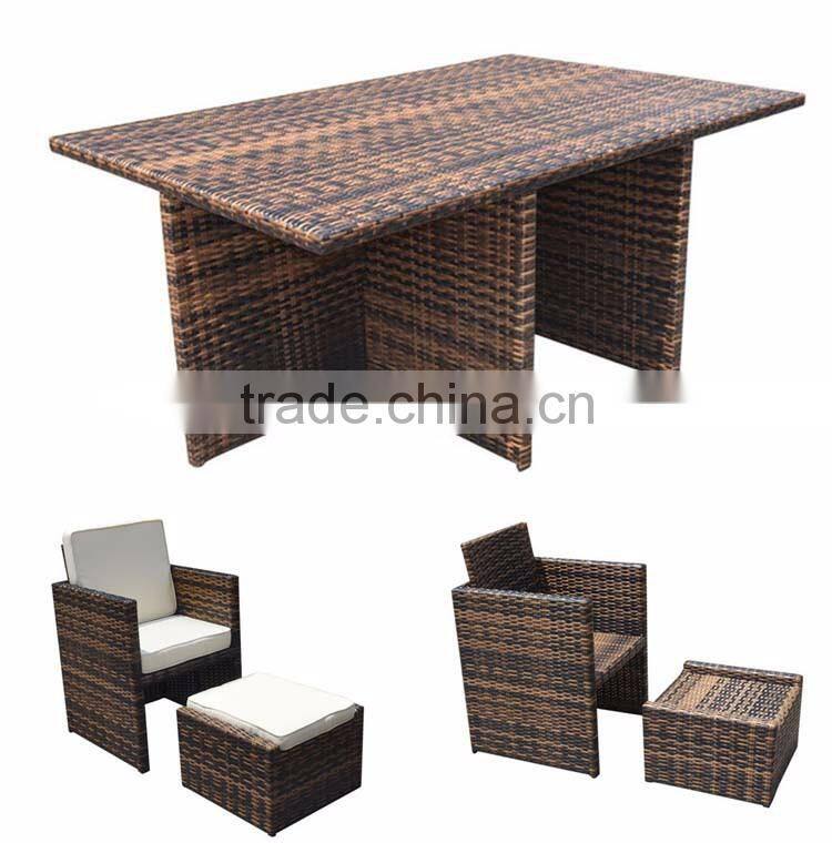 Rattan Garden Furniture Set Poly Wood Outdoor Aluminum Patio Rattan Garden Furniture Set