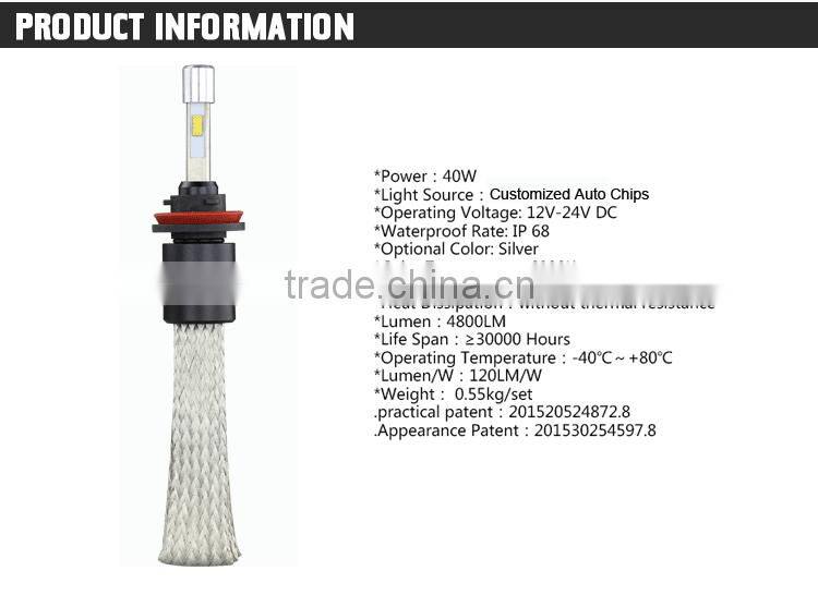 LED Lights For H7 H1 H3 H7 H8 H9 H11 9005 Headlights
