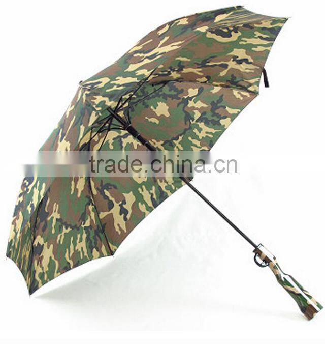 Unique design camouflage color men's auto open water gun umbrella