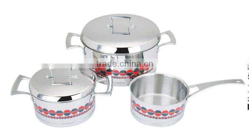 Colorful Stainless Steel decal kitchenware sets for wholesale