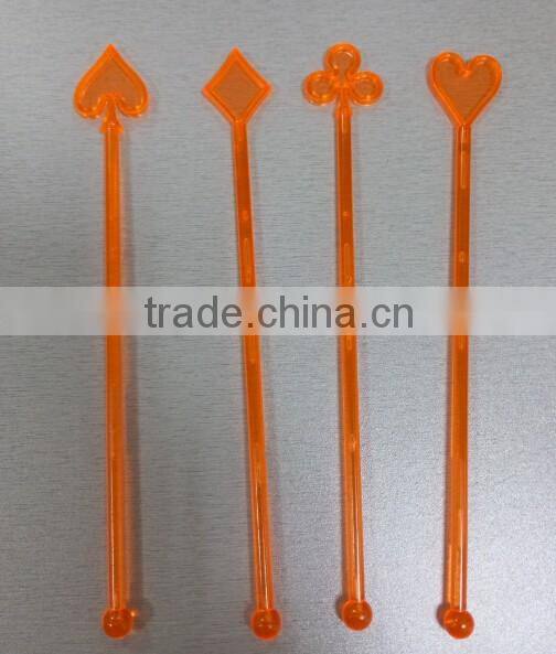 Cocktail drinking poker stirrer swizzle stirrer