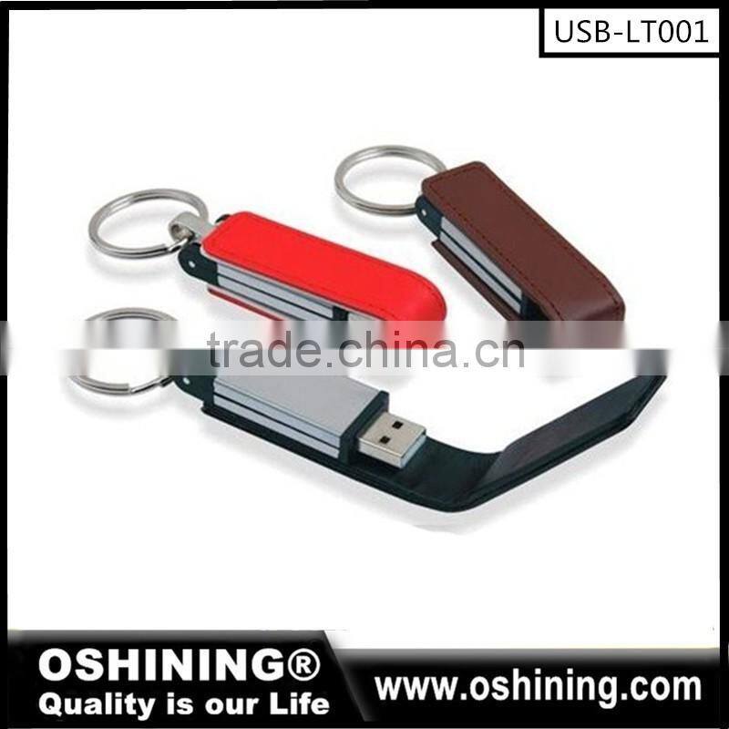2016 new arrival leather usb promotional gift