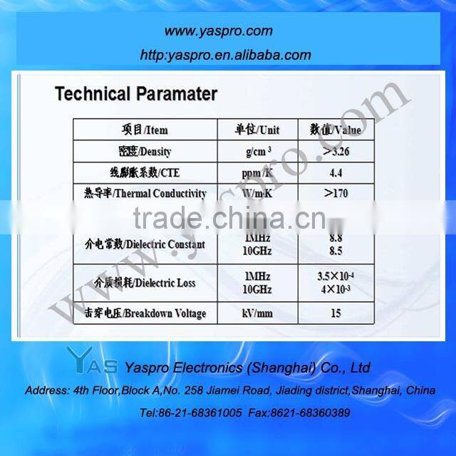 Aln Circuit Board(Thin Film Dpc/Dbc Substrate)Ceramic Pcb