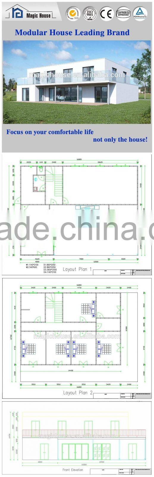 Weifang Huahong newly invented nationally patented foam cement panel house