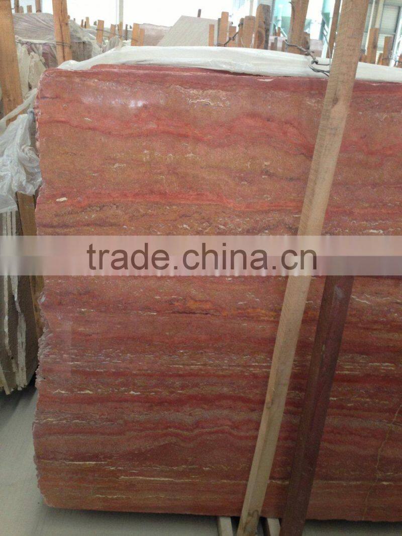 Red Iran Stone Travertine Marble