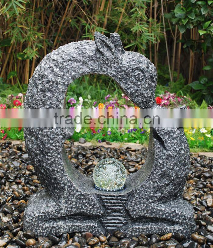 Granite stone garden fountain