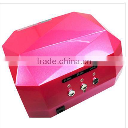 36W /18W/12W Wholesale cheap pink color CCFL LED UV nail lamp led gel nail polish dryer lamp with CE certificated