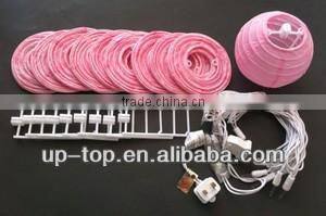 Colorful string of mini paper lantern