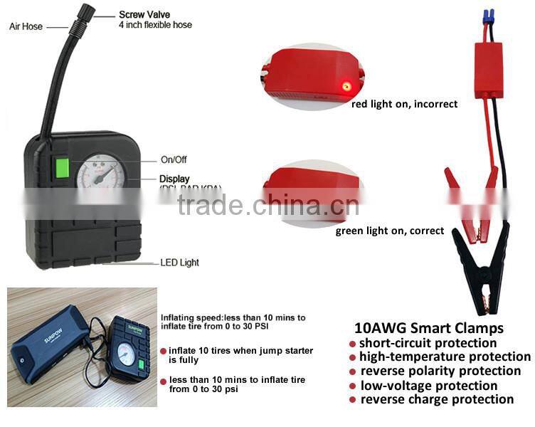 Car accessories jump starter with air compressor car battery jump starter