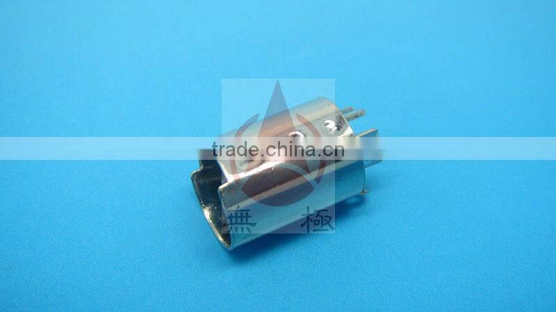 Mini Din 6P Male Connector Nickel Plated