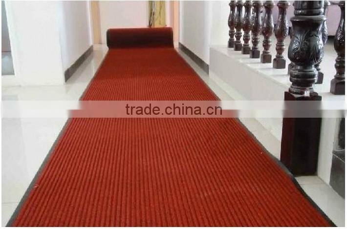 polyester stripe with pvc backing from china carpet factory