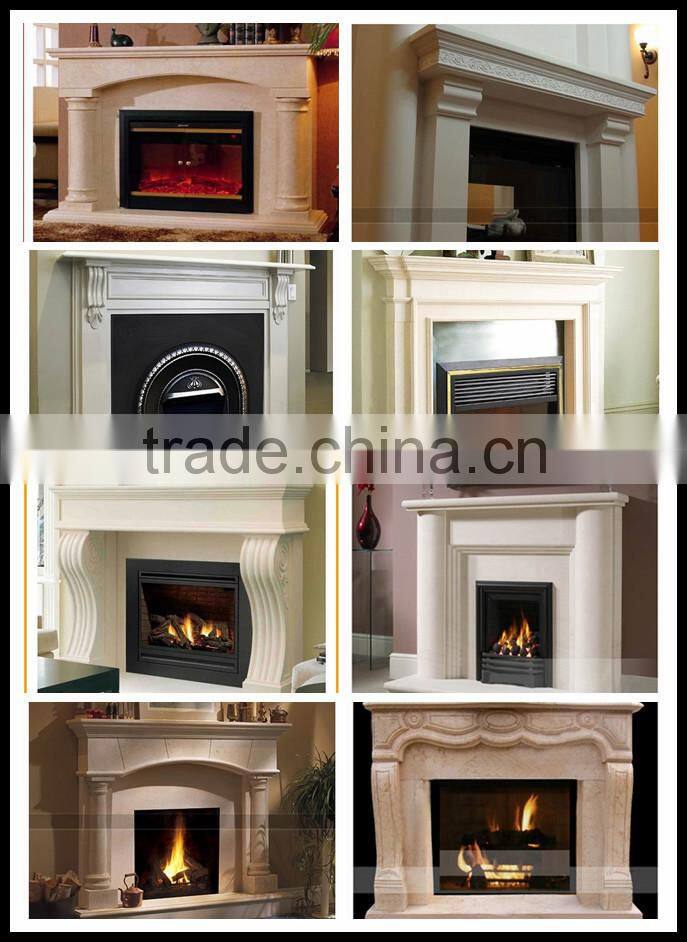 Hand Carved Statuary Streamline Stone Column Fireplace