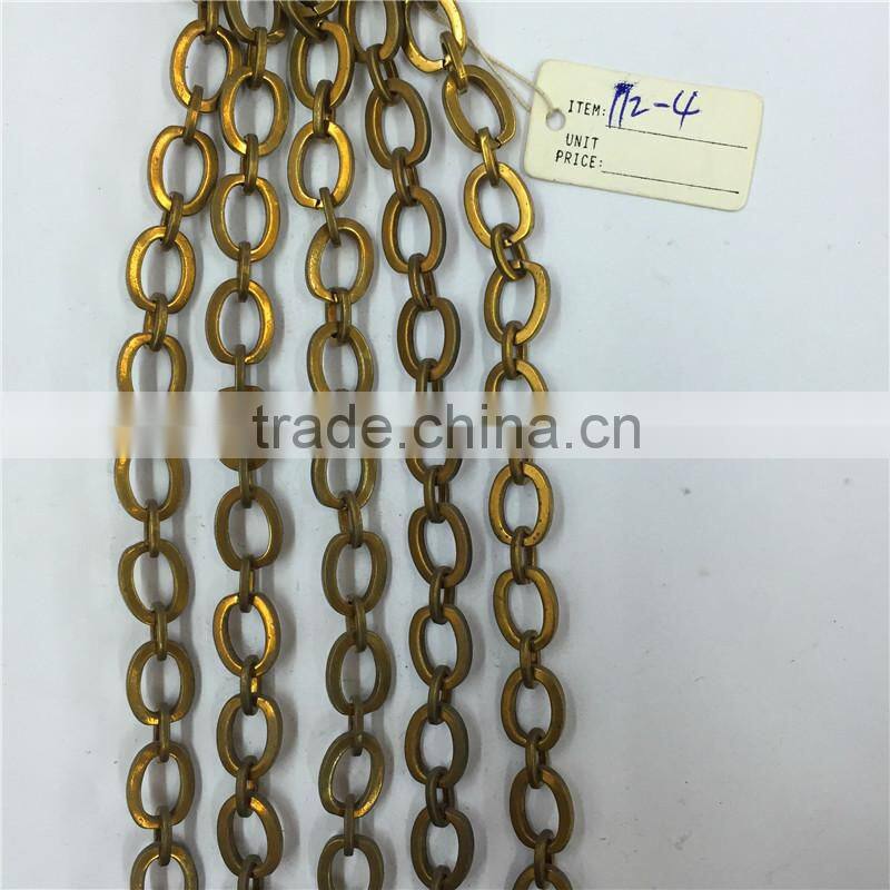 Popular decorative brass handmake chain,Square ellipse chain.Clothing chain, waist chain, bag chain, key chain