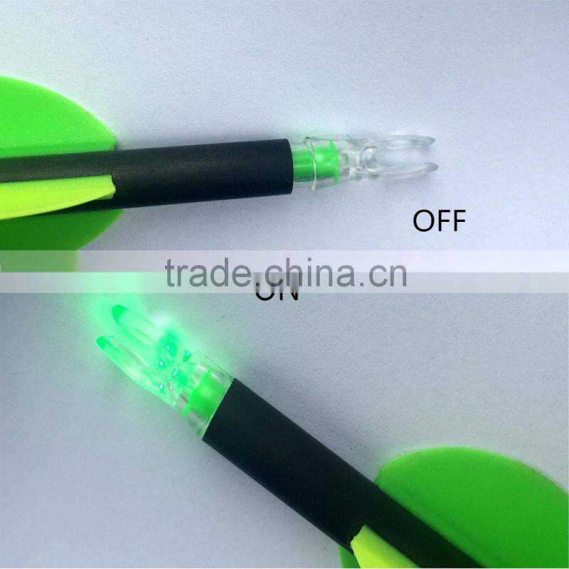 2015 LED Lighted Arrow Nock 6.2-6.3mm Bowstring Activated on-off switch