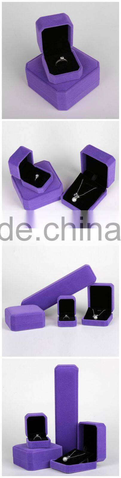 Custom Cheap Purple Velvet Jewelry Gift Boxes