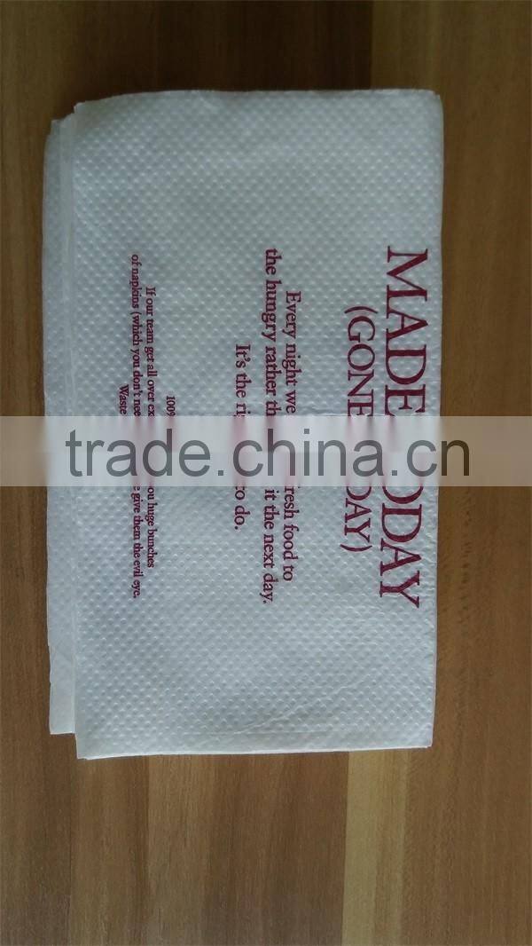 Wholesale Price Virgin Wood Pulp Printed Dinner Disposable Paper Napkin