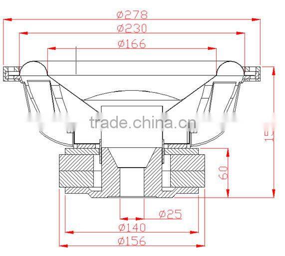 Soway SW10-21GR 1500W auto speaker, 12inch woofer,professional woofer